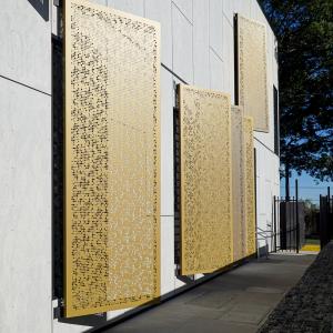 Sun shading for aluminium perforation screen fins Sun shading for aluminium perforation screen fins